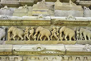 Battle on lakshmana temple Khajuraho madhya pradesh India