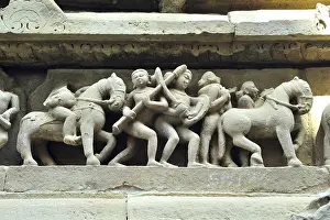 Battle on lakshmana temple Khajuraho madhya pradesh India