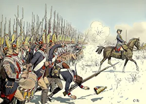 The Battle of Leuthen on 5 December 1757 during the Seven Years War