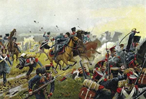 The Battle of Moeckern between allied Prusso-Russian troops and Napoleonic French forces on 5 April 1813
