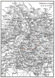 Battle plan of the Battle of Leipzig