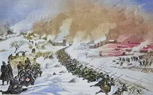 Battle at the railway embankment at Bethoncourt