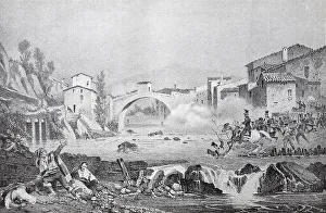 Battle at Ripoll in Catalonia, Spain