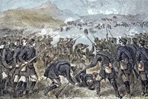 Battle between Russians and Turks in the Lomthale