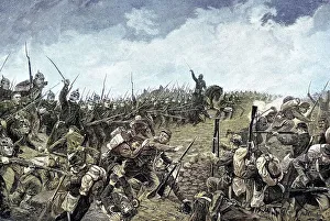 The Battle of Saint-Quentin on 19 January 1871 between the French Army