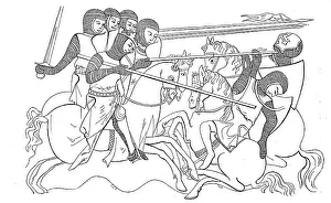 Battle scene at the end of the 13th century