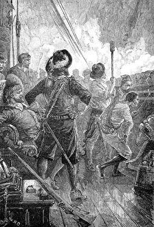 A Battle at Sea in the 17th century