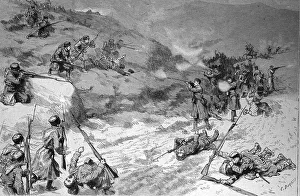 Battle between Serbian and Bulgarian troops on Dragoman Pass