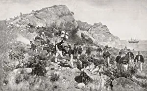 The Battle of Tres Forcas on 7 August 1856