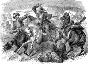 Battle between Turks and Cossacks