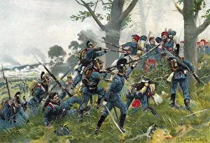 Battle of Woerth or Bataille de-Froeschwiller Woerth