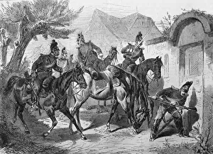 Bavarian light cavalry on patrol