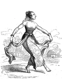 Bayadere, exotic dancer from Java