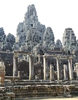 Bayon is a temple complex in Angkor Thom