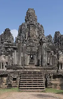 Bayon temple complex in the Ankor Wat area Cambodia