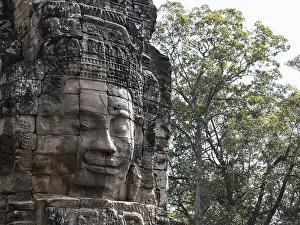 Bayon temple complex in the Ankor Wat area Cambodia