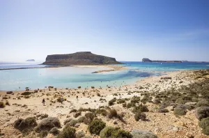 Beach and bay of Balos, Gramvousa peninsula