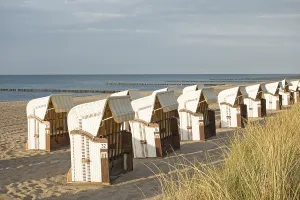 Beach chairs, beach, Baltic Sea