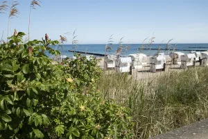 Beach chairs, beach, Baltic Sea