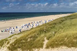 Beach chairs on the beach at Kampen