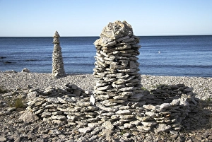 On the beach of Lickehamn, Gotland, Sweden, Europe