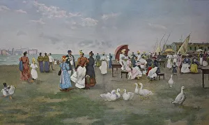 Beach scene on the Riviera di Levante