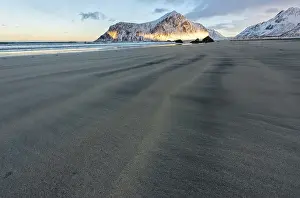 Beach, Skagsanden, Lofoten Islands, Norway, Europe