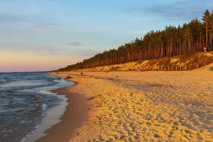 Beach at sunset, close to Stegna