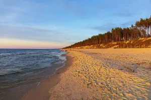 Beach at sunset, close to Stegna