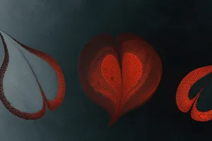 Beautiful abstract art of Ebru marbling painting techniques on water with paints