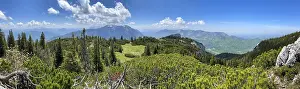 Beautiful alpine panoramic landscape in the Bavarian alps