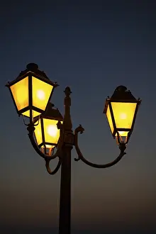 Framed Print : Beautiful ancient lamp at night Framed Print : Beautiful ancient lamp at night