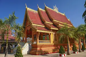 Beautiful Buddhist temple in Vientiane