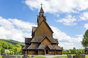 The beautiful church in Norway in Heddal