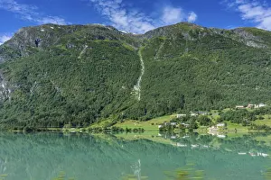Beautiful landscape in Norway with Summer weather and sunshine