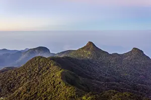Beautiful landscape at sunrise viewed from Adams peak