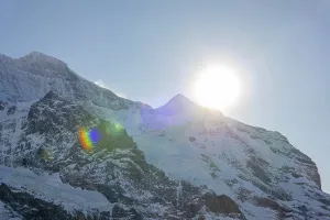 Beautiful Mountain Peak Jungfrau 4158 Meters High
