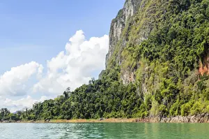 Beautiful mountain surrounded by water