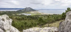 Beautiful panoramic view of a coastal landscape in Monte Louro