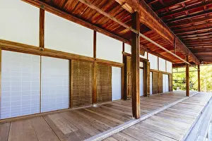 The beautiful Tenju-an Temple on a spring day in Kyoto Japan