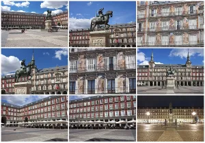 Beautiful view of famous Plaza Mayor in Madrid