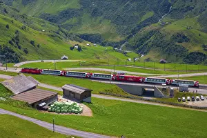 Beautiful View over Mountain Valley with Mountain Road