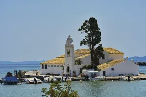 Beautiful Vlacherna Monastery and Mouse island