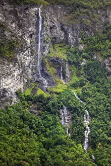 Framed Print : Beautiful waterfalls in the mountain, norway Framed Print : Beautiful waterfalls in the mountain, norway