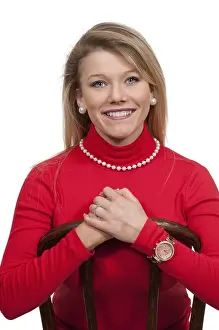 Beautiful young attractive woman modeling a pose