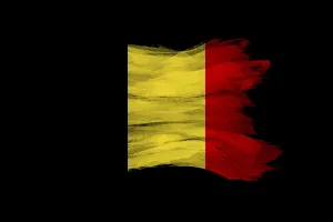 Belgium glitter flag, national flag