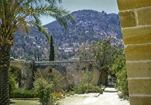 Bellapais Abbey monastery ruins, Bellapais, Kyrenia or Girne, Northern Cyprus, Cyprus, Europe 1973, Europe