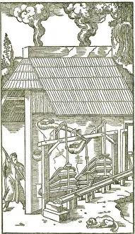 Bellows, historical account from Georgius Agricola