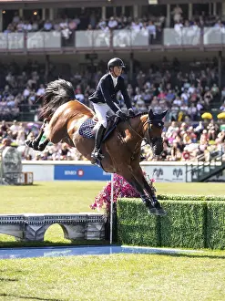 Category Historic EN Prints: Ben Maher of Great Britain and riding Dallas Vegas Batilly compete in the first round of the 1