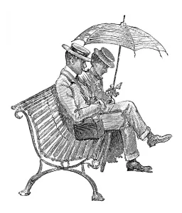 On a bench, Paris, Modern Art in Master Woodcuts